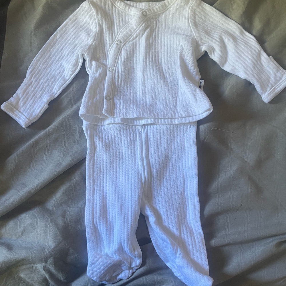 White Baby Outfit Set